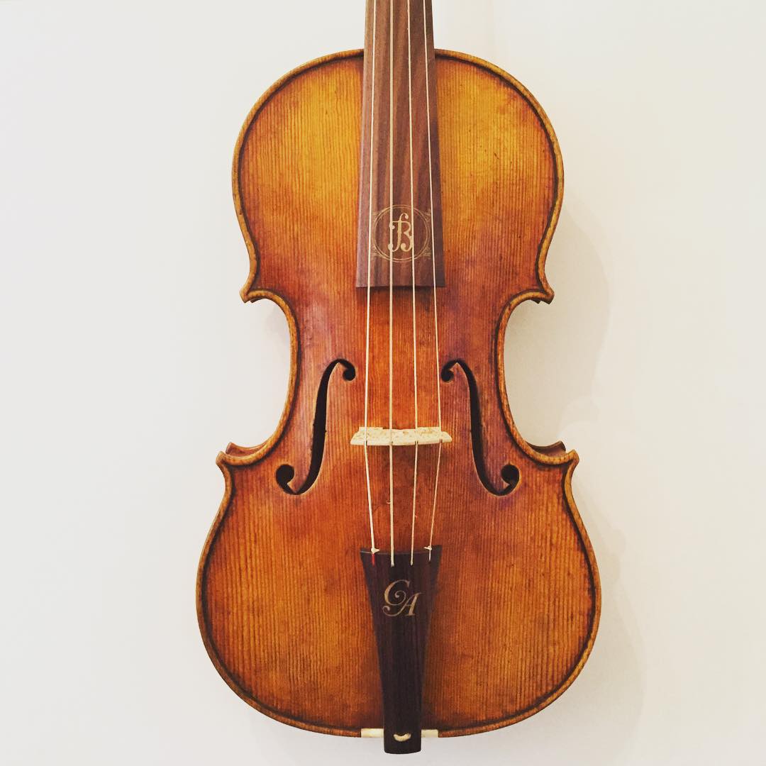 Modern Polish baroque violin by Jan Bobak, Nowy Targ, dated 2015